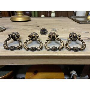 Antique Set of 4 Drop Cabinet/Drawer Pulls